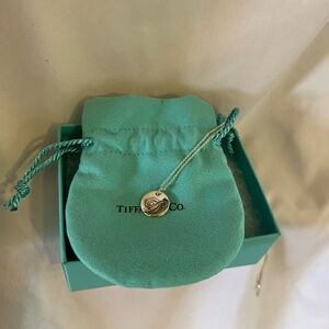 Tiffany & Co. Silver Necklace with Blue Pouch
